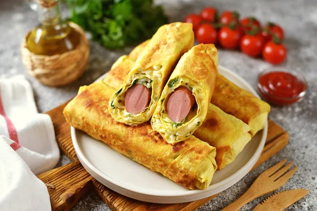 sosis gulung telur