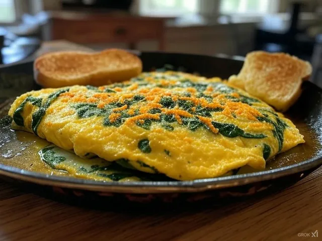omelet sayur dengan keju