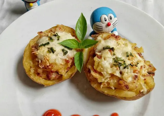 kentang panggang keju