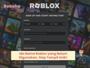 nama roblox yang belum digunakan