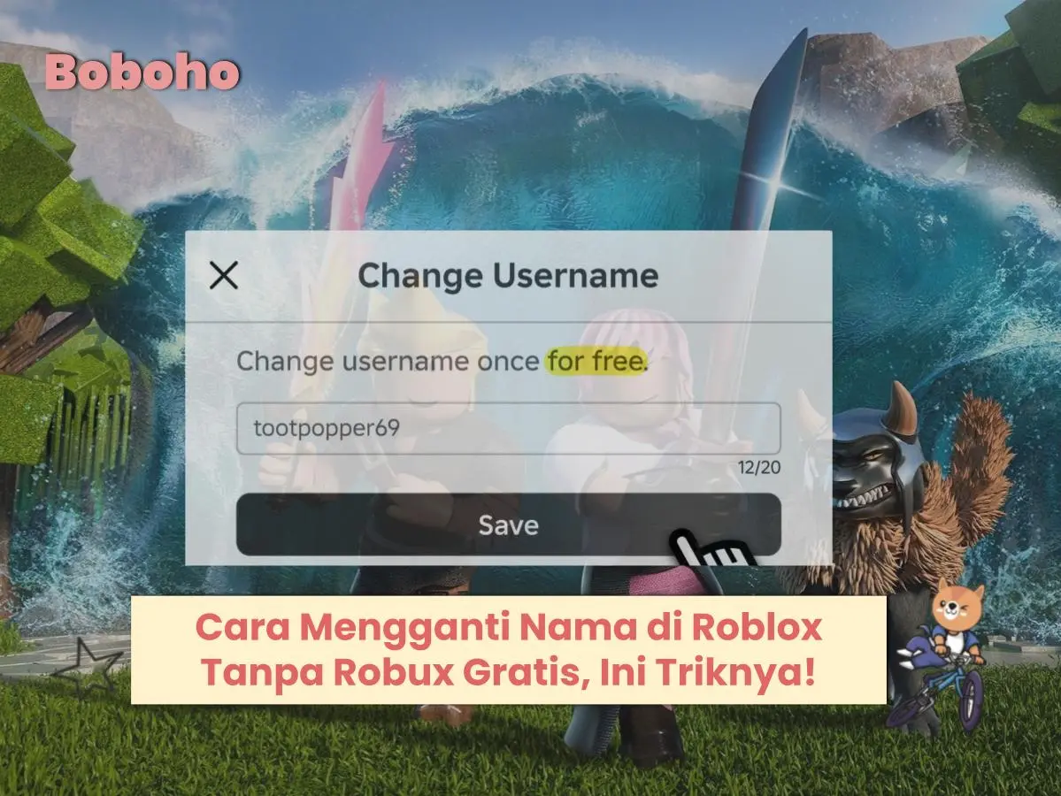 cara mengganti nama di roblox tanpa robux